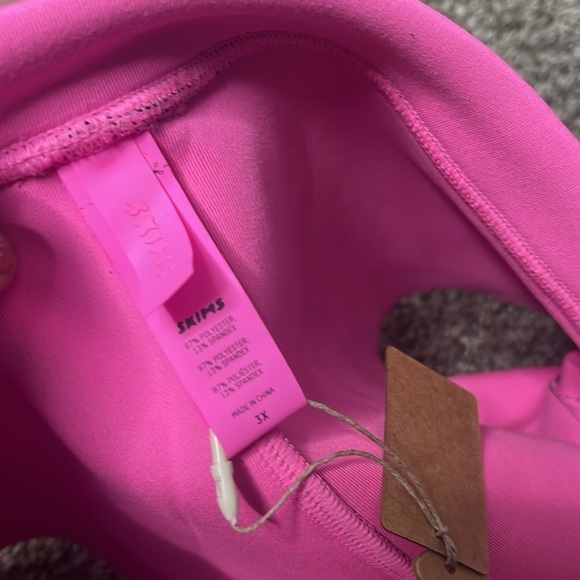 NWT SKIMS Sport Swim Cheeky Bottoms Bikini Taffy Pink Scuba  Sz 3x - Picture 10 of 11